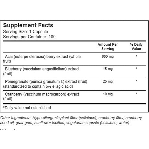 Pure Encapsulations Acai 600 180c