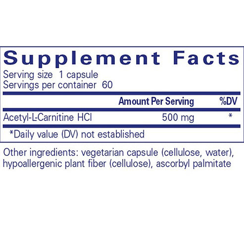 Pure Encapsulations Acetyl-l-Carnitine 500mg 60c