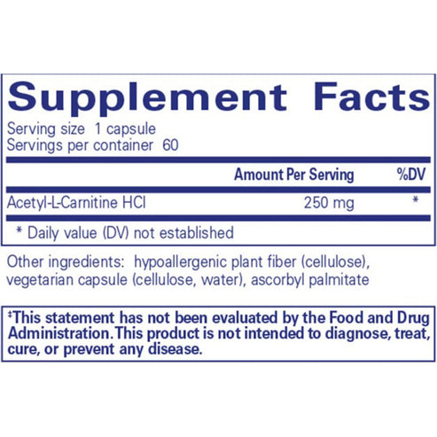 Pure Encapsulations Acetyl-l-Carnitine 250mg 60c