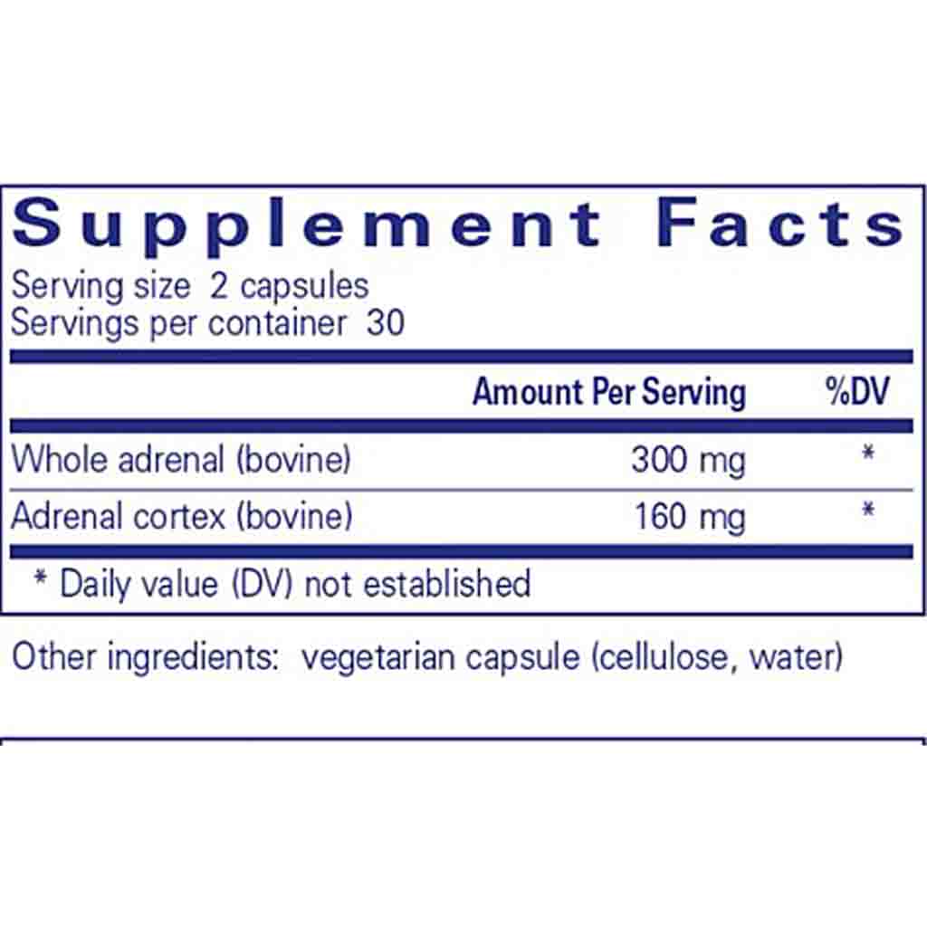 Supplement facts label with detailed nutritional information on a white background