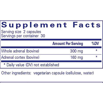 Supplement facts label with detailed nutritional information on a white background