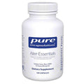 White supplement bottle labeled 'pure encapsulations Aller-Essentials' on a white background
