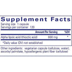 Pure Encapsulations Alpha Lipoic Acid 600mg 120c