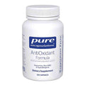 White supplement bottle labeled 'pure encapsulations AntiOxidant Formula' on a white background