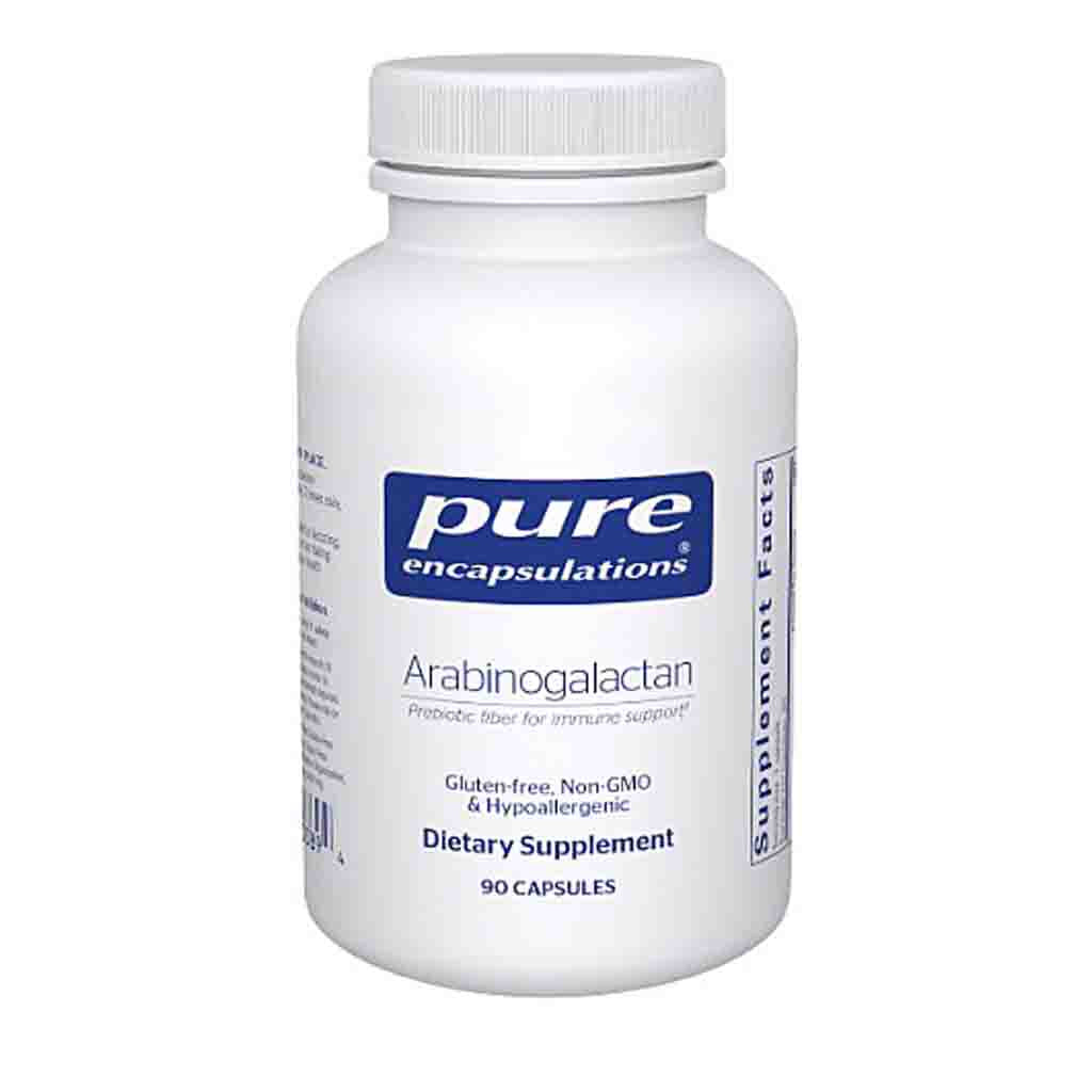 Supplement bottle labeled 'pure encapsulations' on a white background
