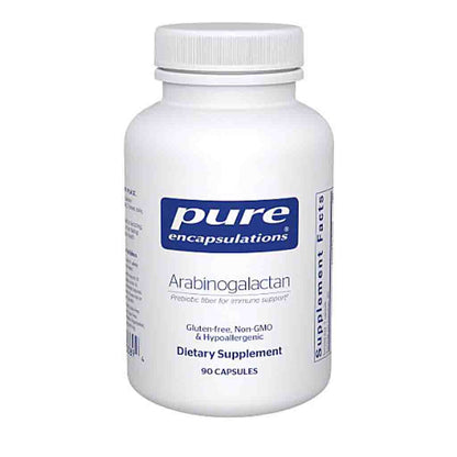 Supplement bottle labeled 'pure encapsulations' on a white background
