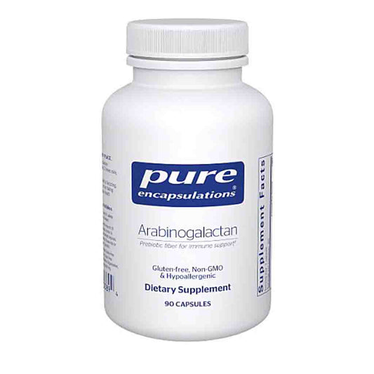 Supplement bottle labeled 'pure encapsulations' on a white background