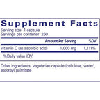 Pure Encapsulations Ascorbic Acid Capsules 250C