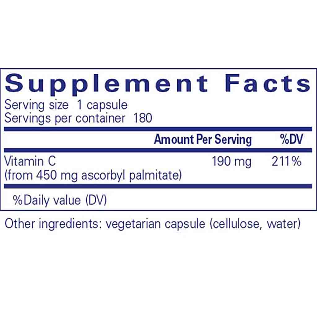 Pure Encapsulations Ascorbyl Palmitate 180c