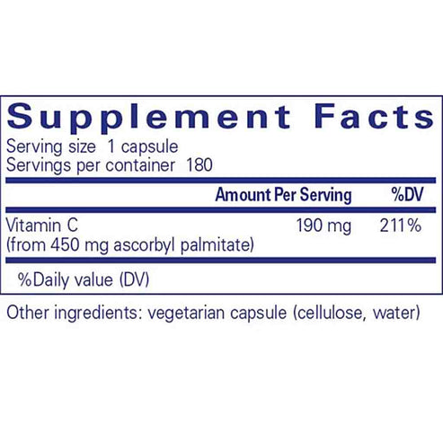 Pure Encapsulations Ascorbyl Palmitate 180c