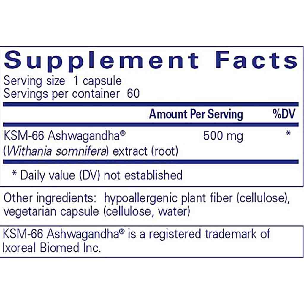 Pure Encapsulations Ashwagandha 60c