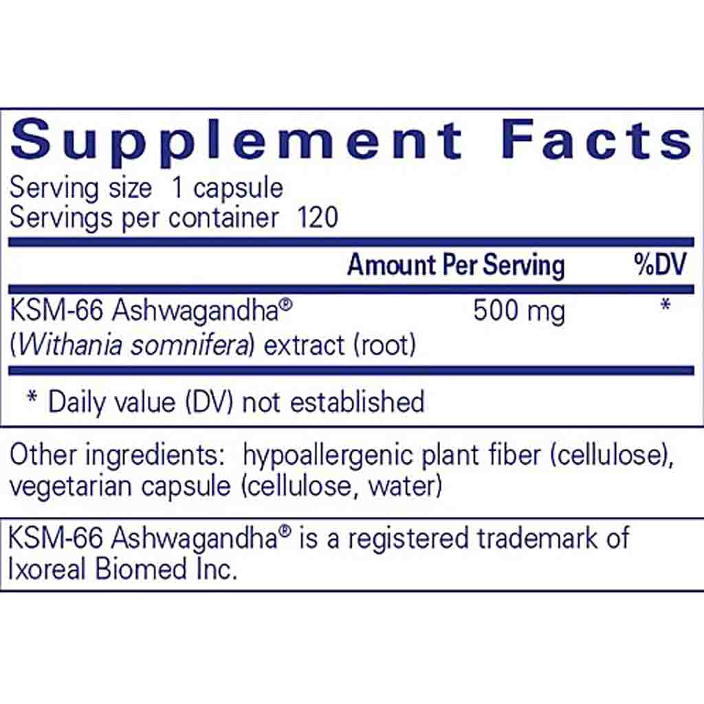 Pure Encapsulations Ashwagandha 120c