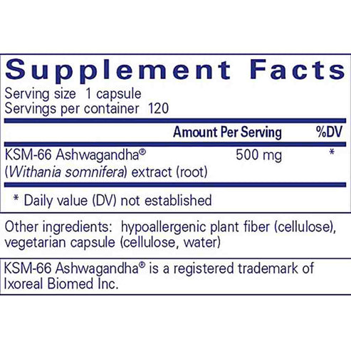 Pure Encapsulations Ashwagandha 120c