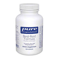 White supplement bottle labeled 'pure encapsulations Best-Rest Formula' on a white background