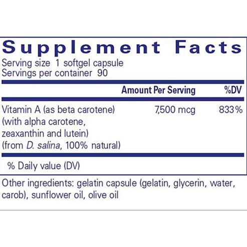 Pure Encapsulations Beta Carotene (w/mixed carotenoids) 90sg