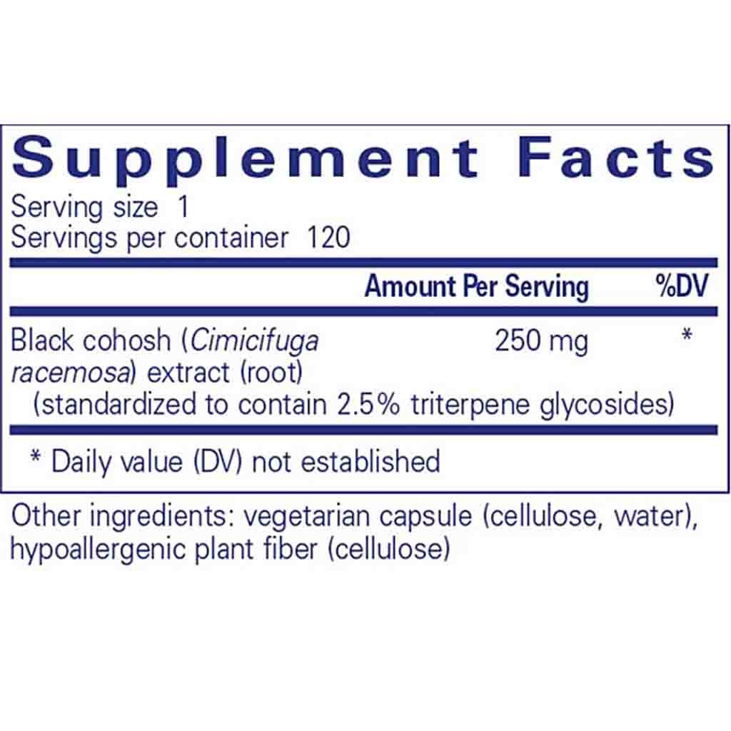 Pure Encapsulations Black Cohosh 2.5 250mg 120c