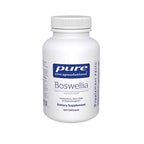 Bottle of pure encapsulations Boswellia dietary supplement on a white background
