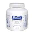 White supplement bottle labeled 'pure encapsulations' on a white background
