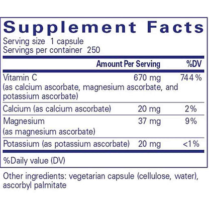Pure Encapsulations Buffered Ascorbic Acid 250c