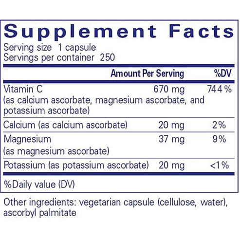 Pure Encapsulations Buffered Ascorbic Acid 250c
