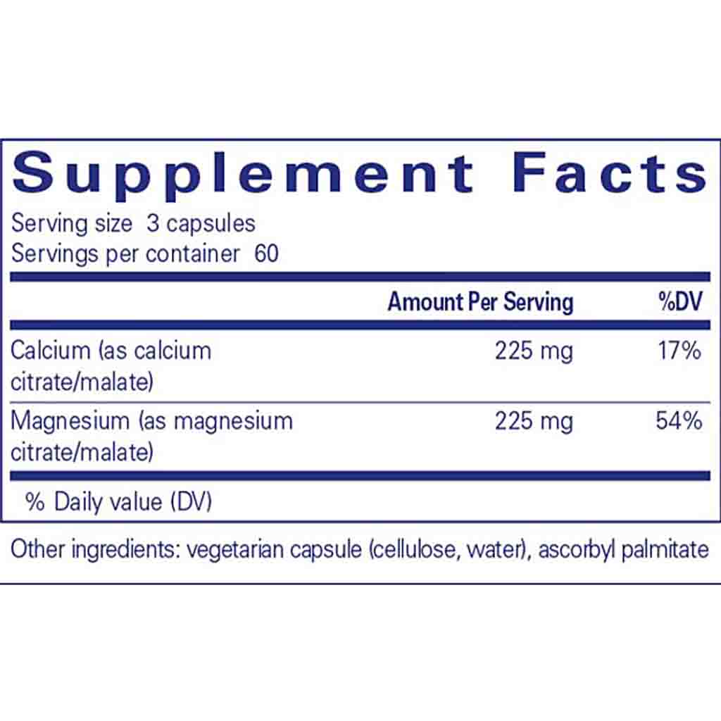 Pure Encapsulations Calcium Magnesium (Citrate/Malate) 180c