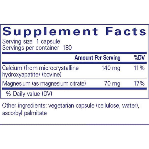 Pure Encapsulations Calcium (MCHA) with Magnesium 180c