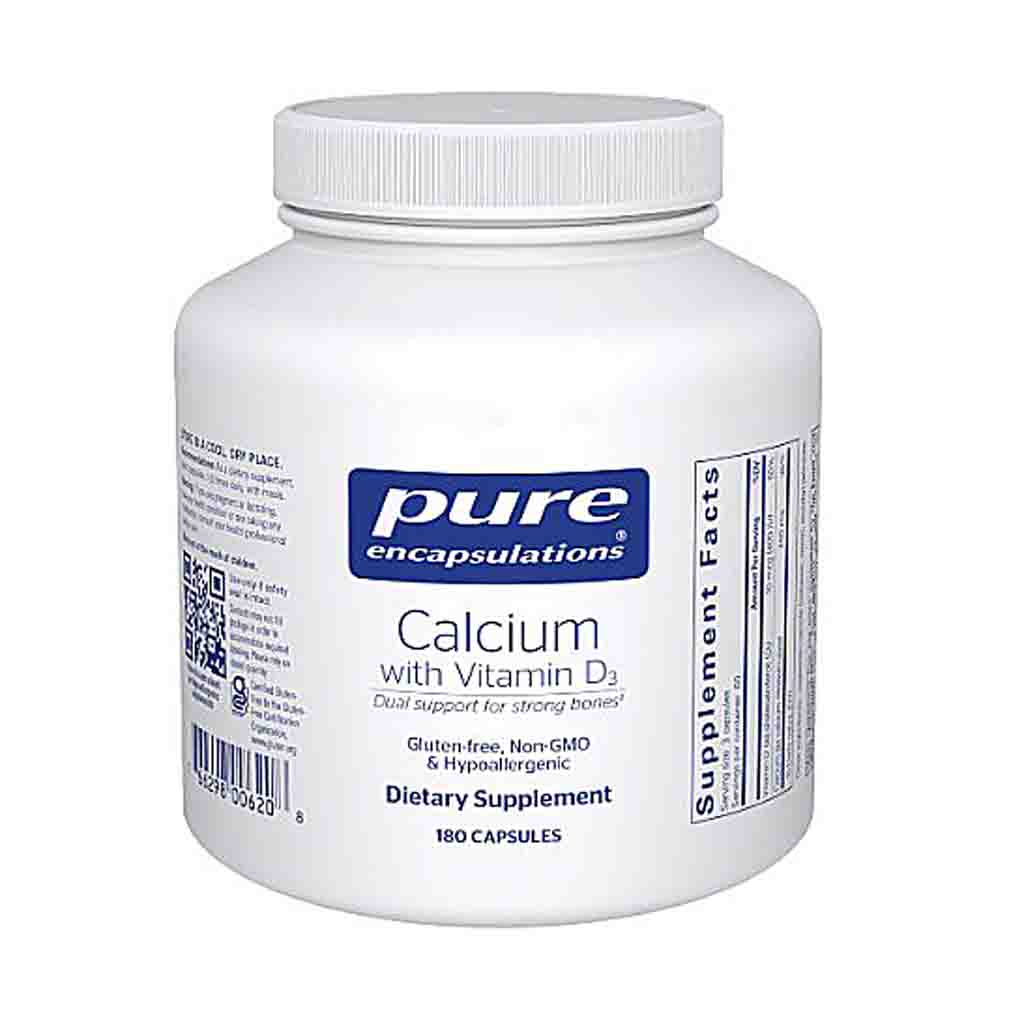 Pure Encapsulations Calcium with Vitamin D3 180c