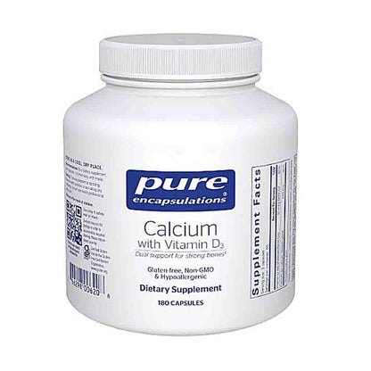 Pure Encapsulations Calcium with Vitamin D3 180c