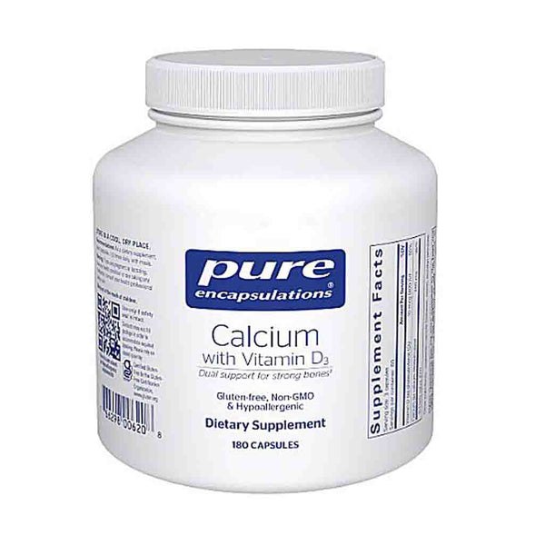 Pure Encapsulations Calcium with Vitamin D3 180c