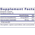 Pure Encapsulations Calcium with Vitamin D3 180c