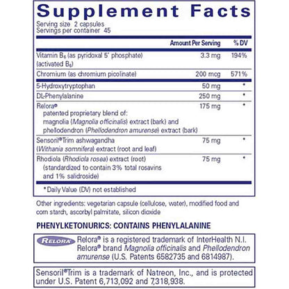 Pure Encapsulations CarbCrave Complex 90c