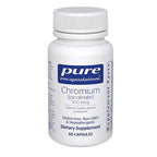 Supplement bottle labeled 'pure encapsulations Chromium' on a white background