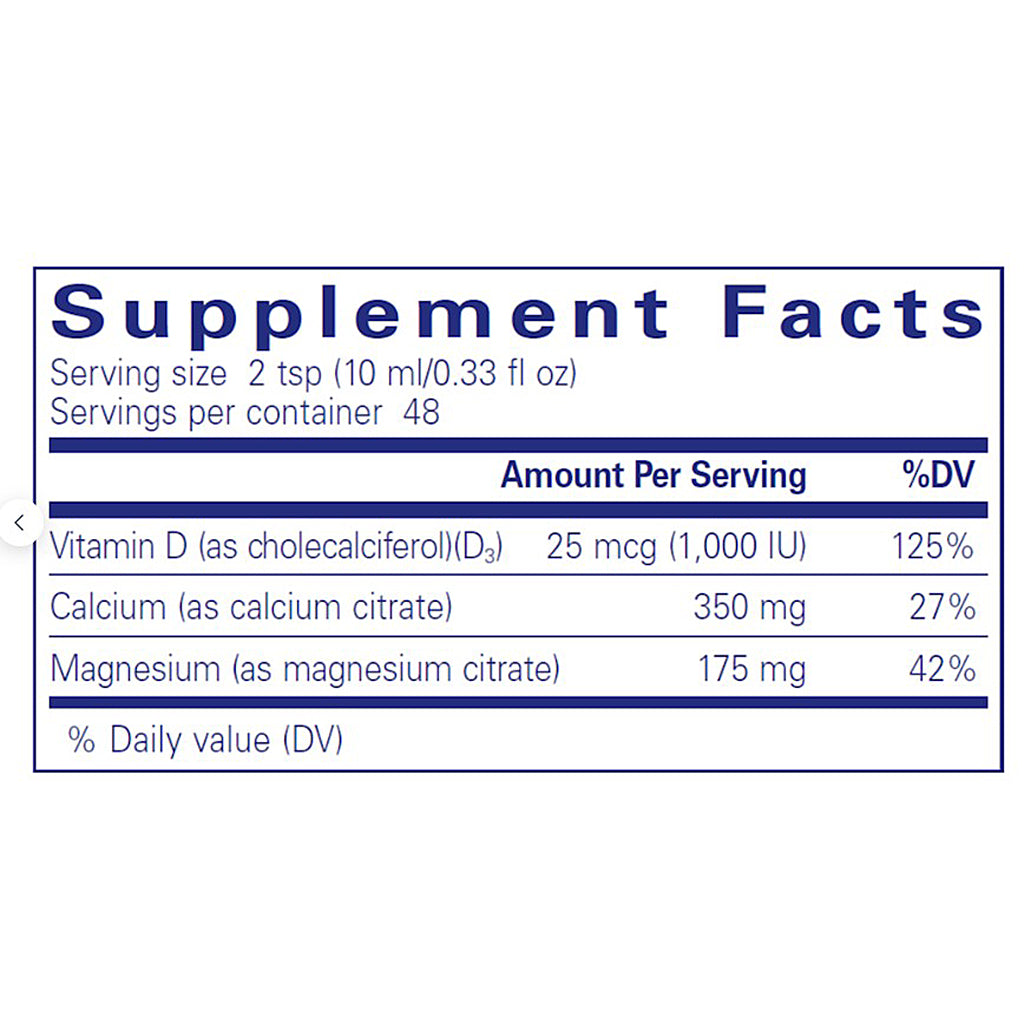 Supplement facts label with vitamins and minerals on a white background