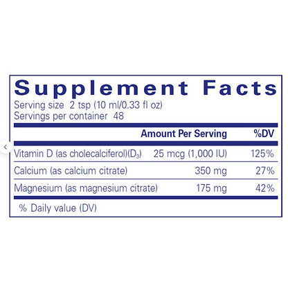 Supplement facts label with vitamins and minerals on a white background