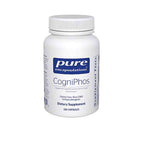 Supplement bottle labeled 'CogniPhos' by Pure Encapsulations on a white background