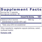 Pure Encapsulations Colostrum 40 percent IgG 180c