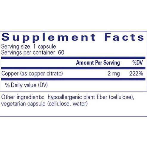 Pure Encapsulations Copper citrate 60c