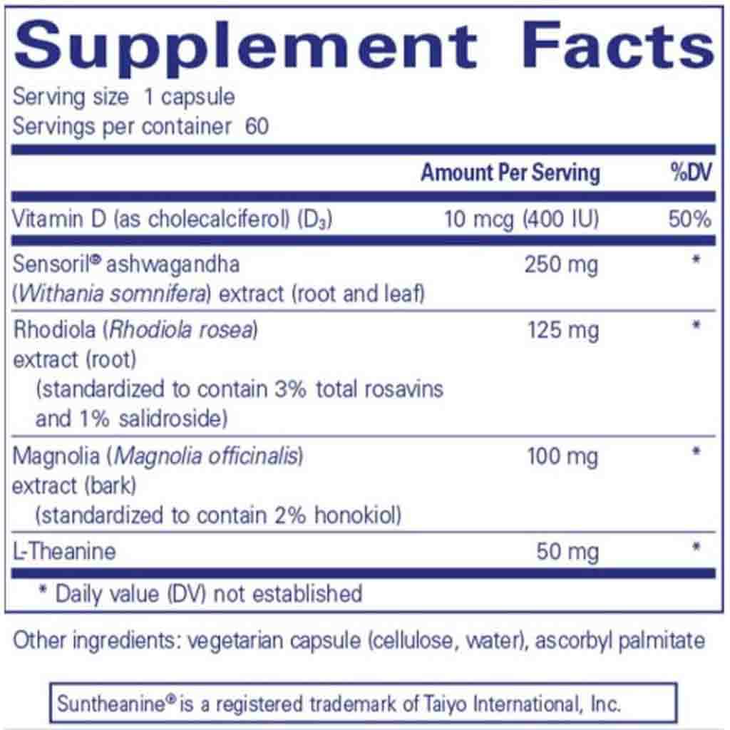 Pure Encapsulations Cortisol Calm 60c