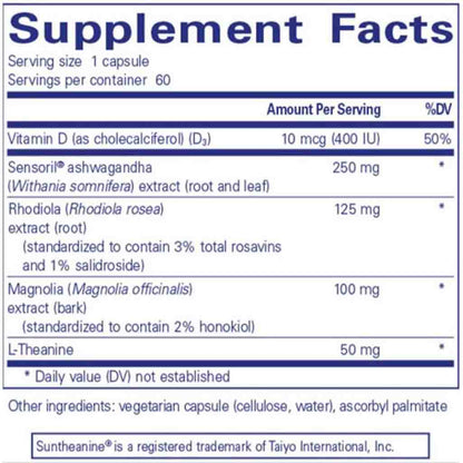 Pure Encapsulations Cortisol Calm 60c