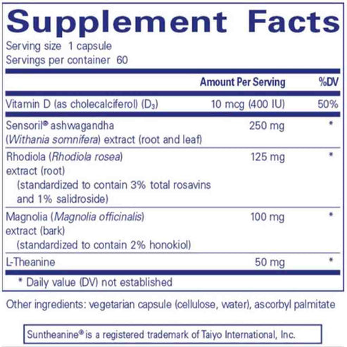 Pure Encapsulations Cortisol Calm 60c