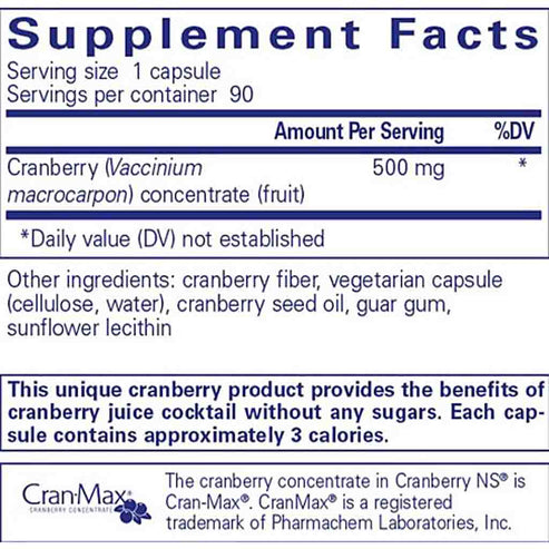 Pure Encapsulations Cranberry NS 90c