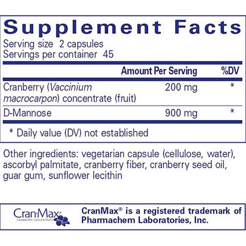 Pure Encapsulations Cranberry-D-Mannose 90c