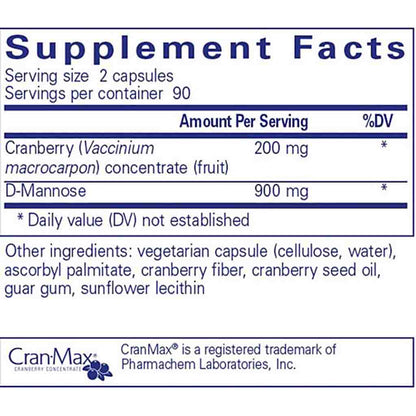 Pure Encapsulations Cranberry-D-Mannose 180c