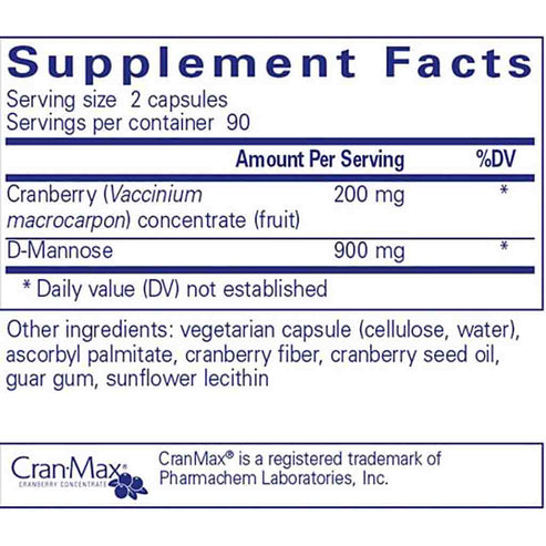 Pure Encapsulations Cranberry-D-Mannose 180c
