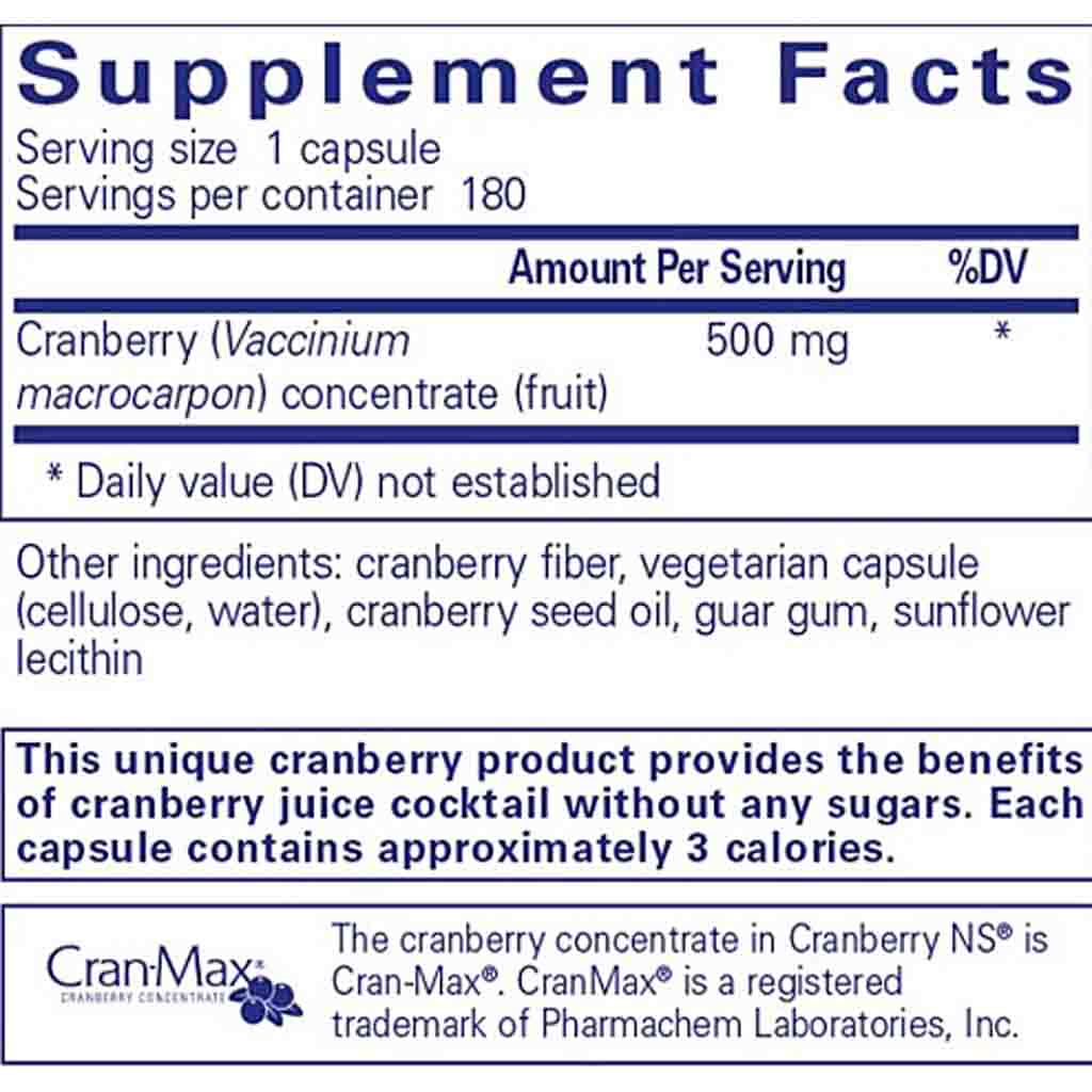Pure Encapsulations Cranberry NS 180c