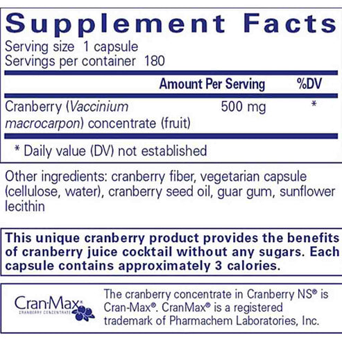 Pure Encapsulations Cranberry NS 180c