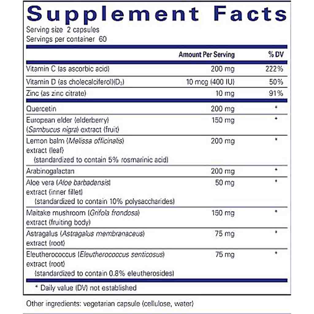 Pure Encapsulations Daily Immune 120c