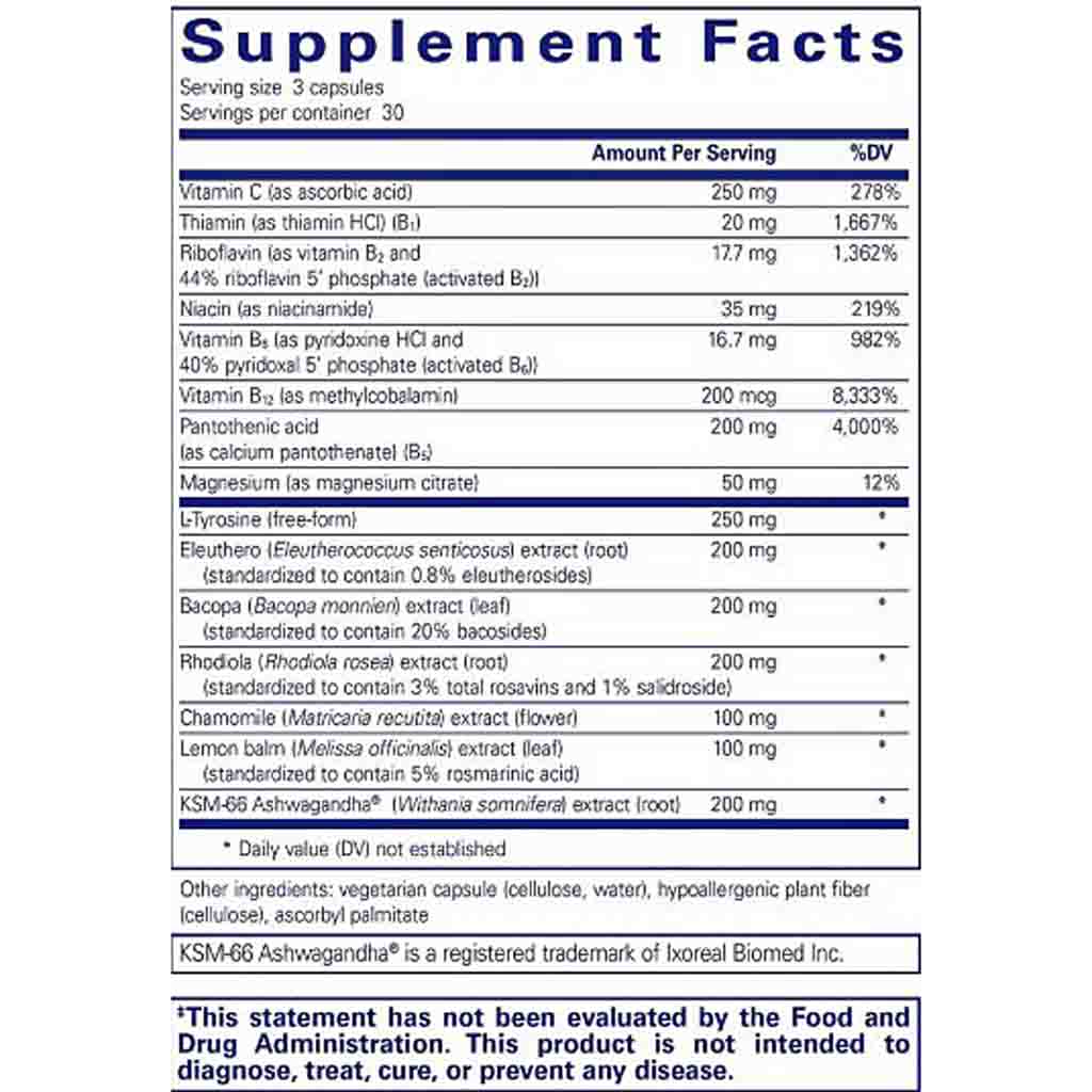 Pure Encapsulations Daily Stress Formula 90c