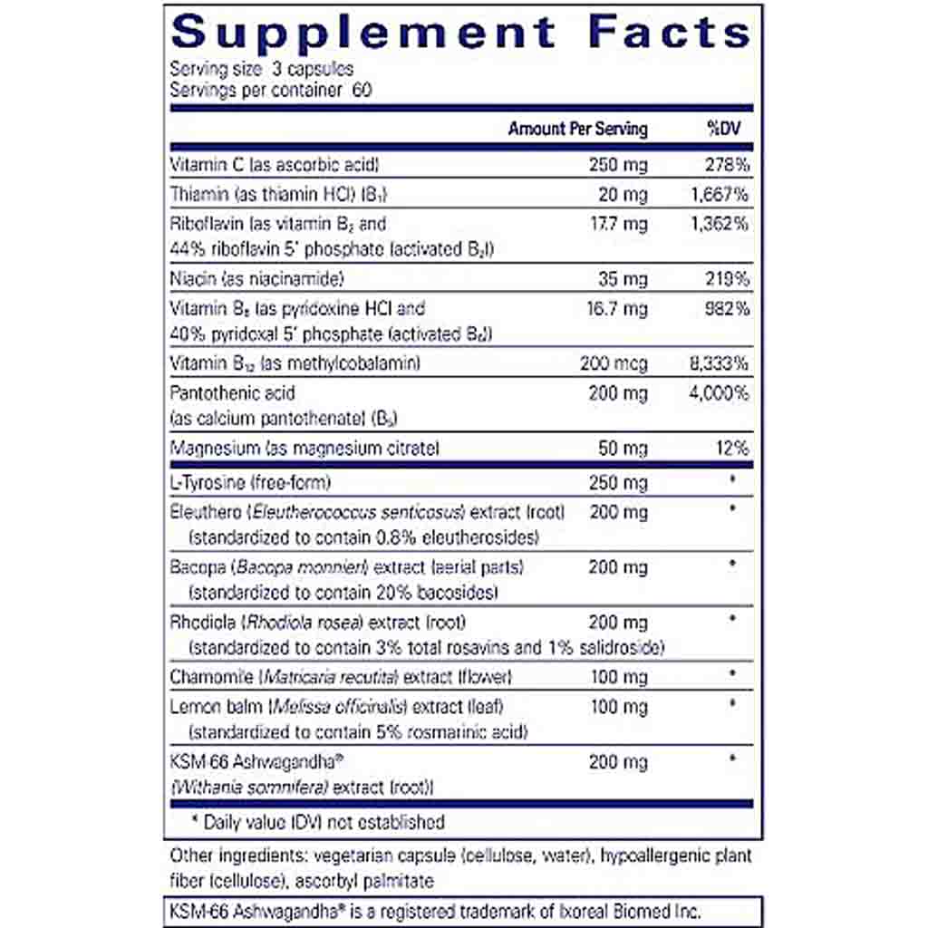 Pure Encapsulations Daily Stress Formula 180c