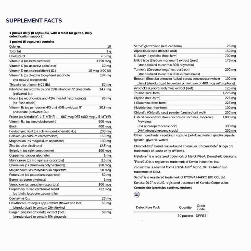 Pure Encapsulations Detox Pure Pack 30 packets